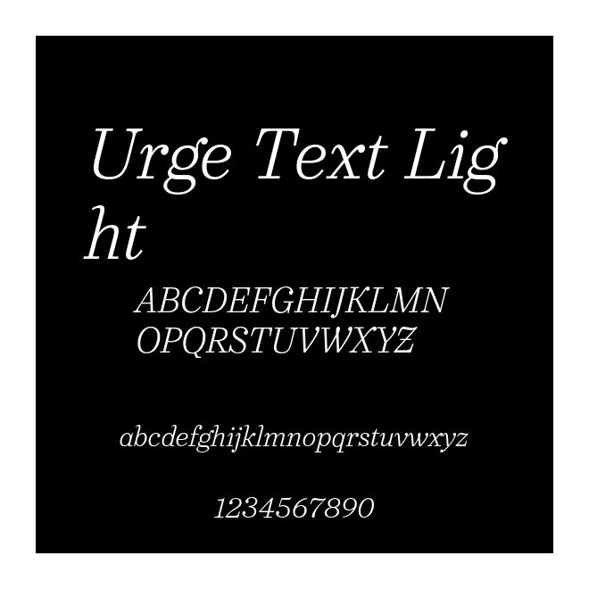Urge Text Light