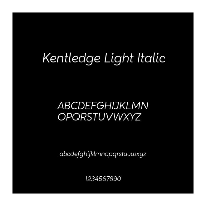 Kentledge Light Italic