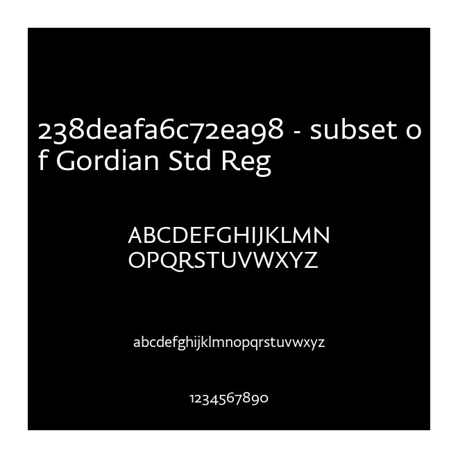238deafa6c72ea98 - subset of Gordian Std Reg
