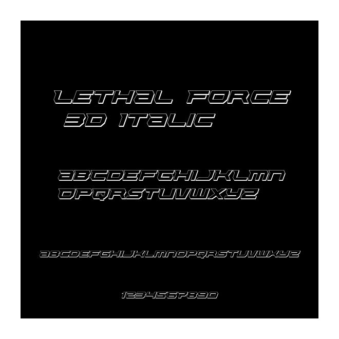 Lethal Force 3D Italic