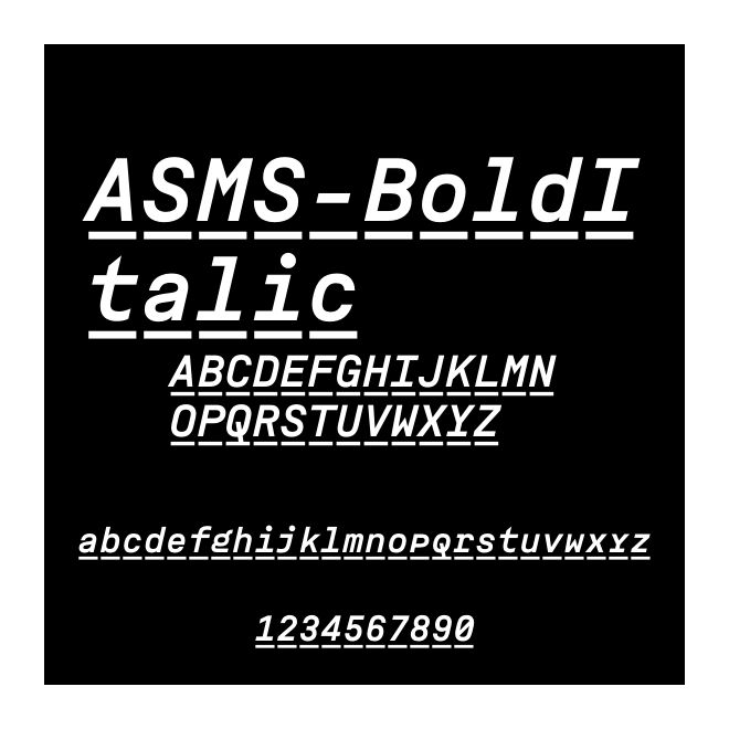 ASMS-BoldItalic