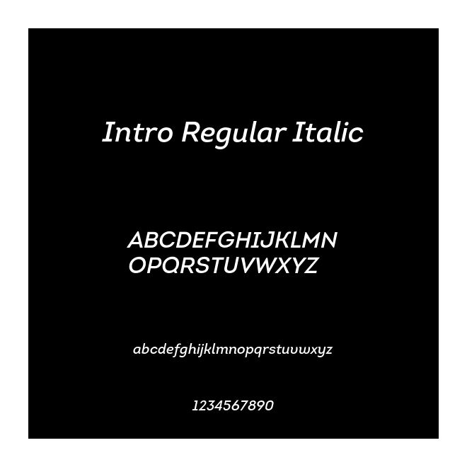 Intro Regular Italic