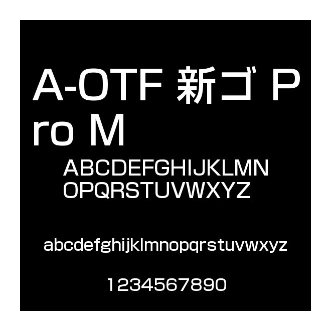A-OTF 新ゴ Pro M