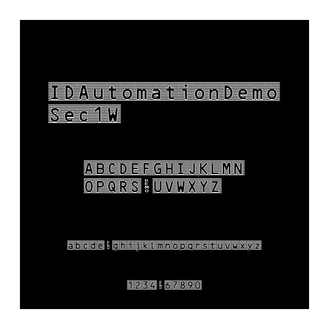 IDAutomationDemoSec1W