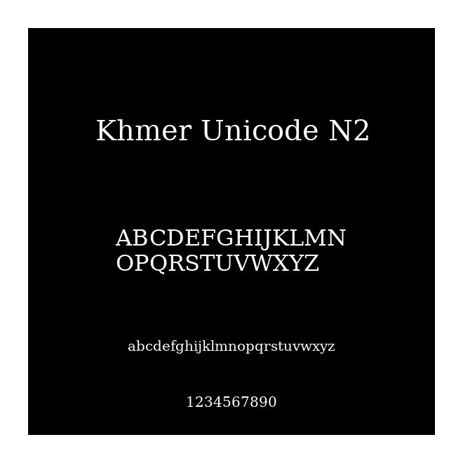 Khmer Unicode N2