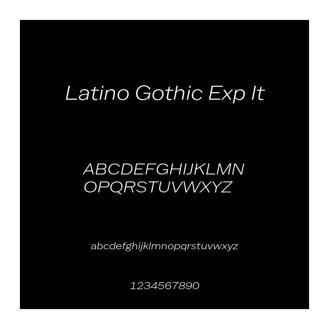Latino Gothic Exp It