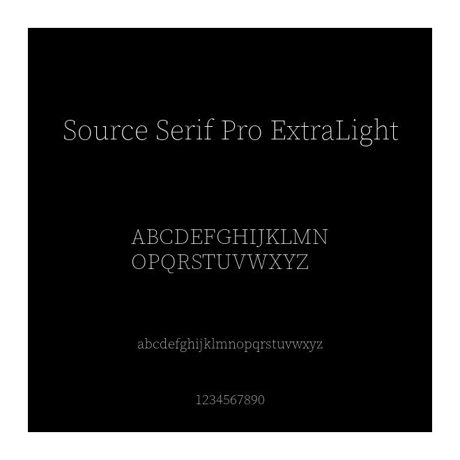 Source Serif Pro ExtraLight