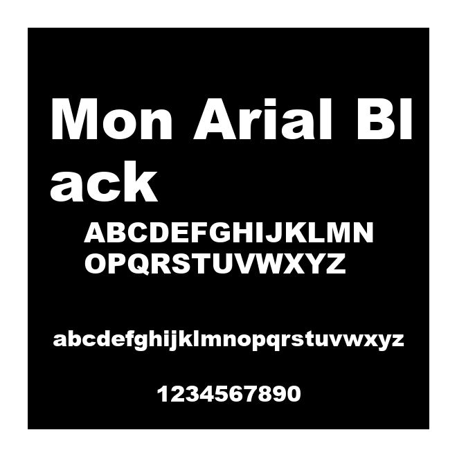 Mon Arial Black