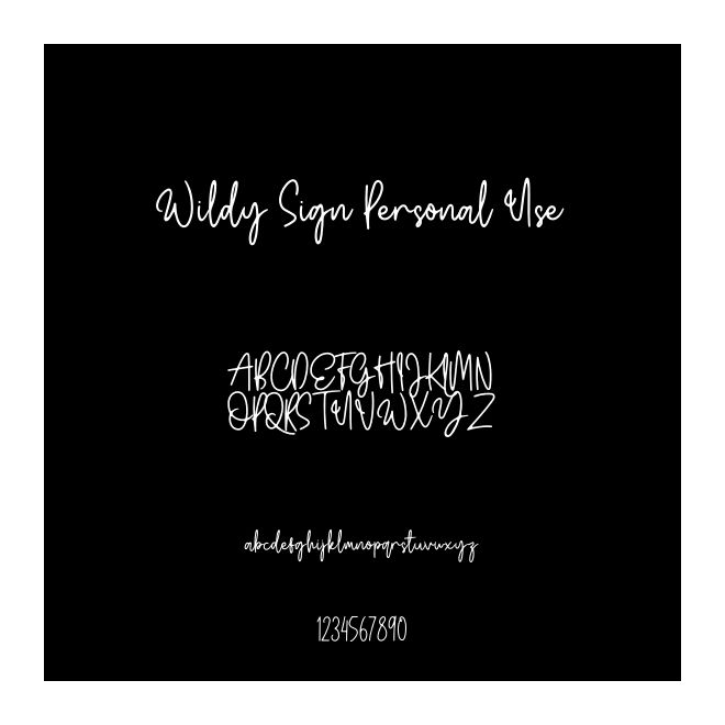 Wildy Sign Personal Use