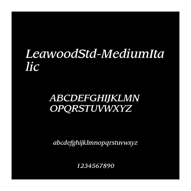 LeawoodStd-MediumItalic