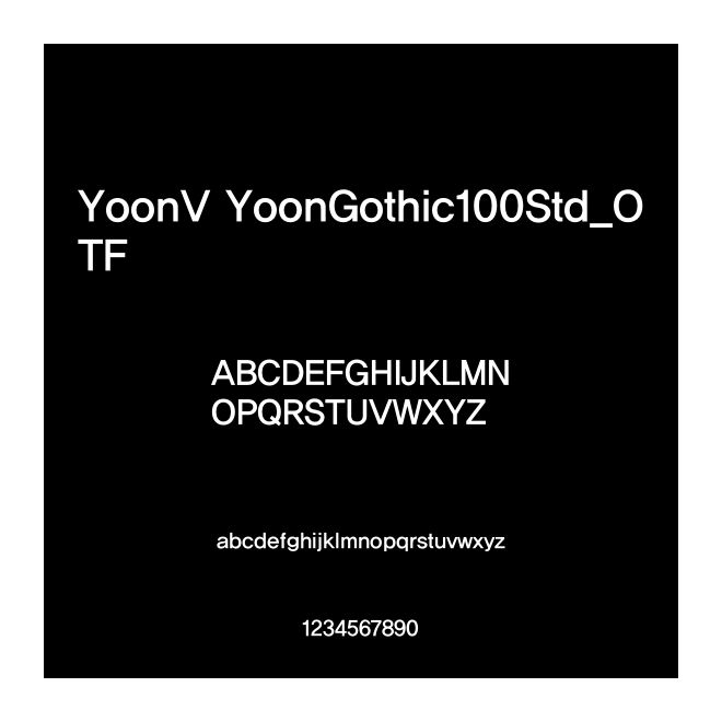 YoonV YoonGothic100Std_OTF