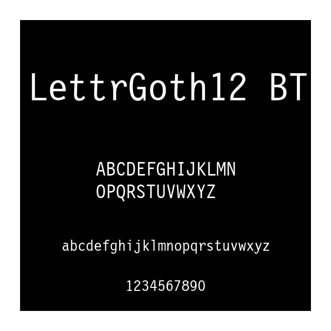 LettrGoth12 BT