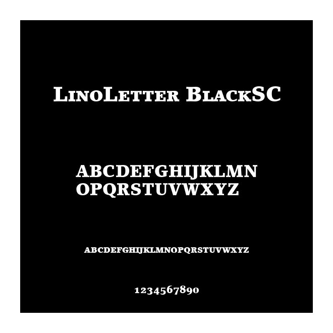 LinoLetter BlackSC