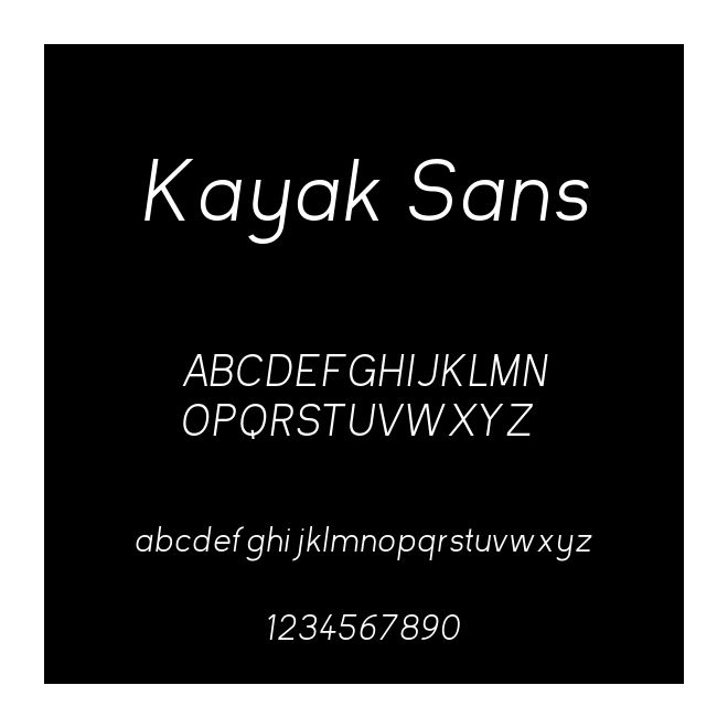 Kayak Sans
