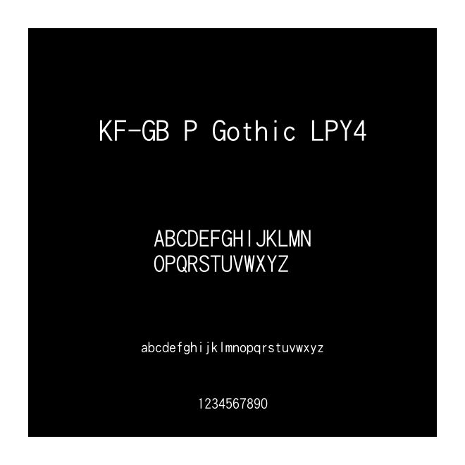 KF-GB P Gothic LPY4