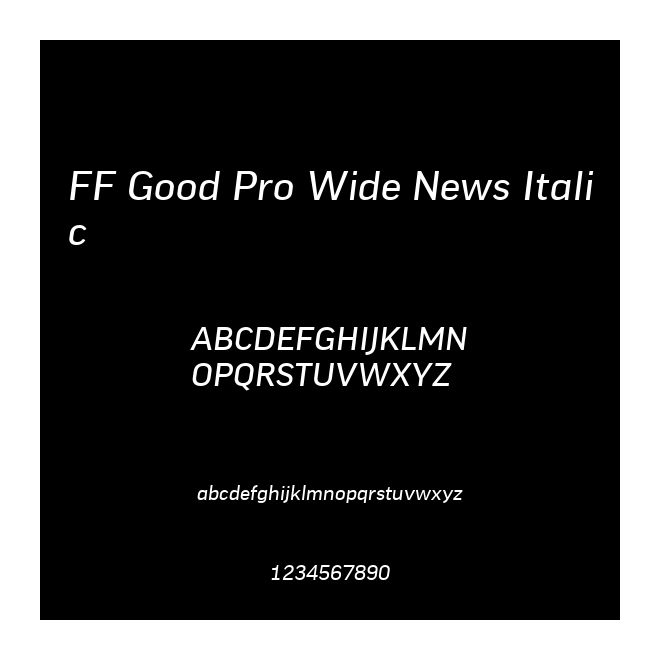 FF Good Pro Wide News Italic
