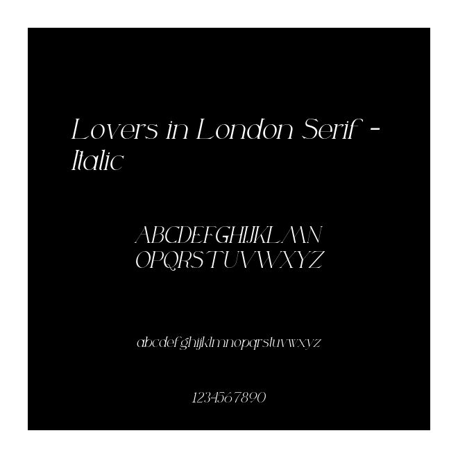 Lovers in London Serif - Italic