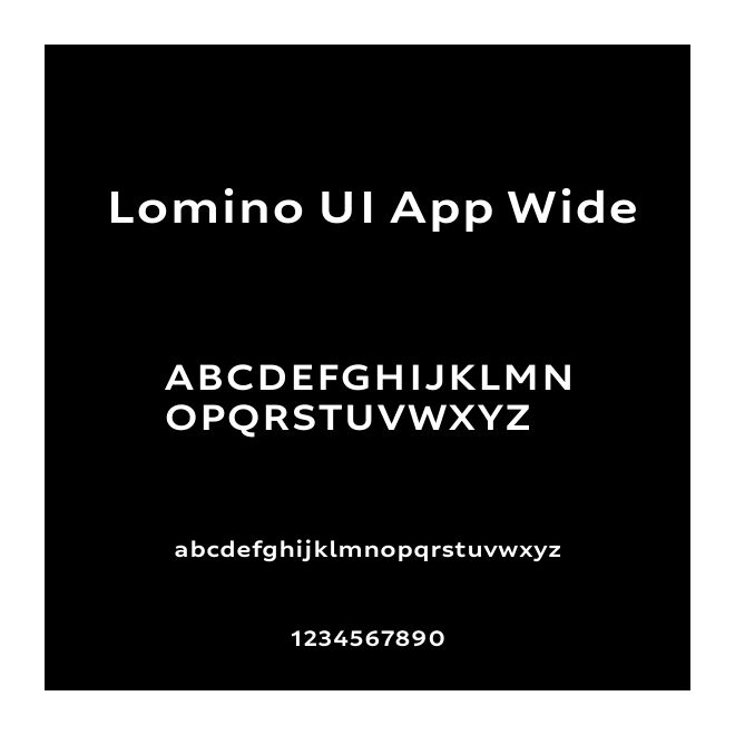 Lomino UI App Wide