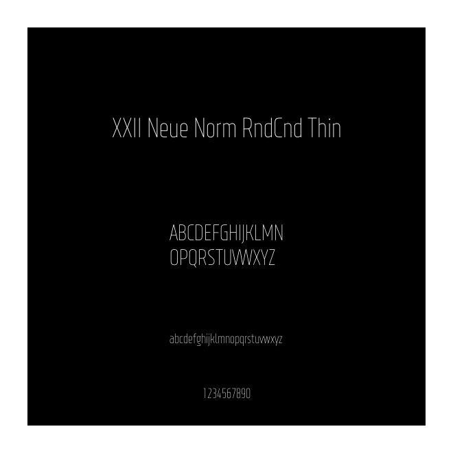 XXII Neue Norm RndCnd Thin
