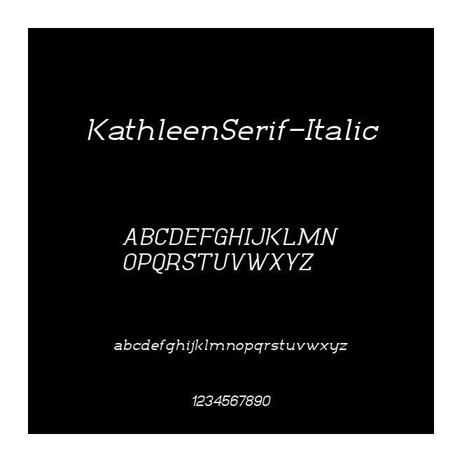 KathleenSerif-Italic