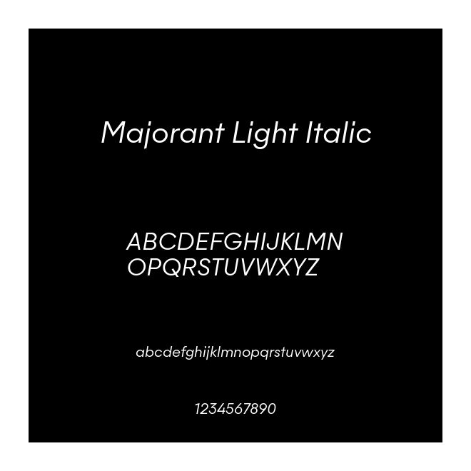 Majorant Light Italic