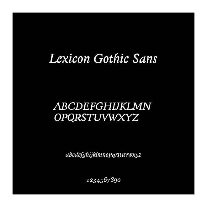 Lexicon Gothic Sans