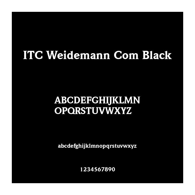 ITC Weidemann Com Black