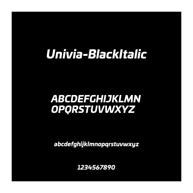 Univia-BlackItalic