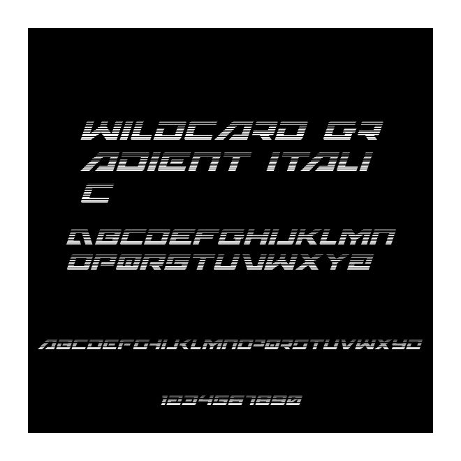 Wildcard Gradient Italic