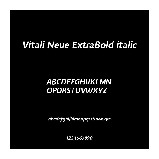 Vitali Neue ExtraBold italic