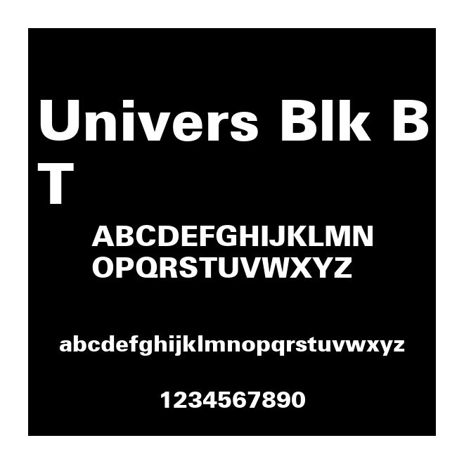 Univers Blk BT