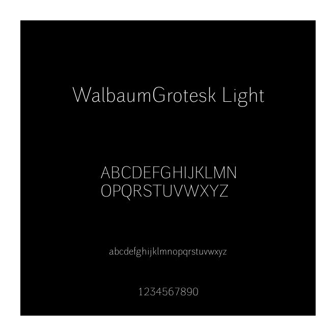 WalbaumGrotesk Light