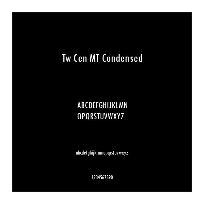 Tw Cen MT Condensed