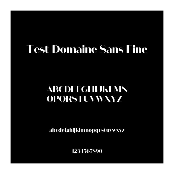 Test Domaine Sans Fine