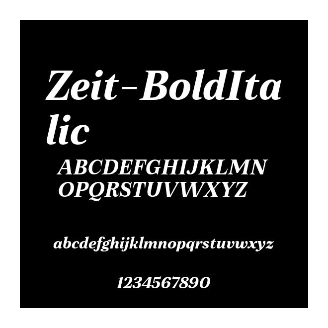 Zeit-BoldItalic