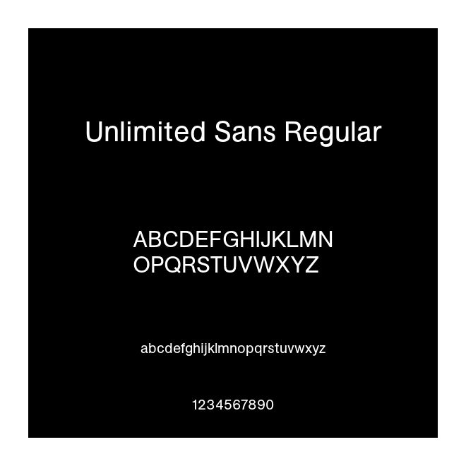 Unlimited Sans Regular