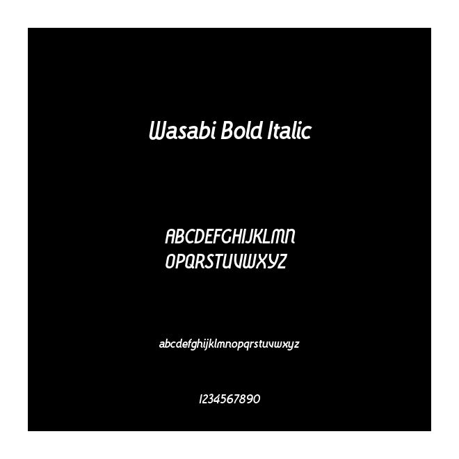 Wasabi Bold Italic