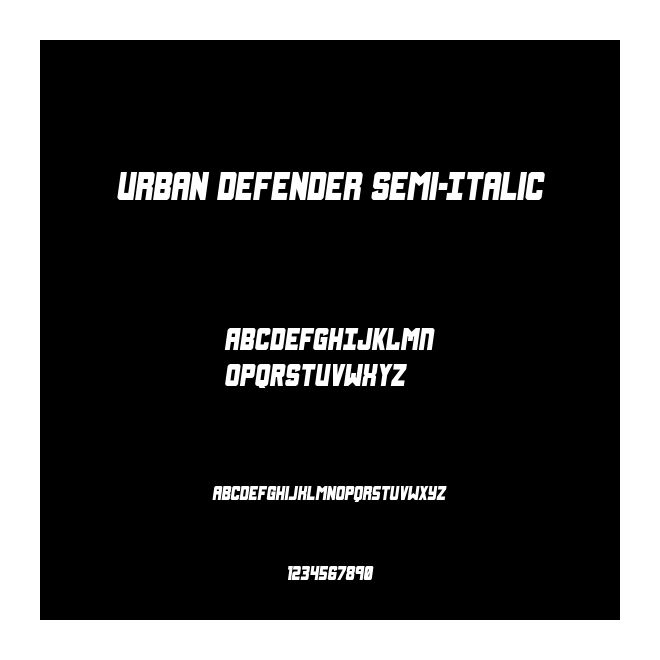 Urban Defender Semi-Italic