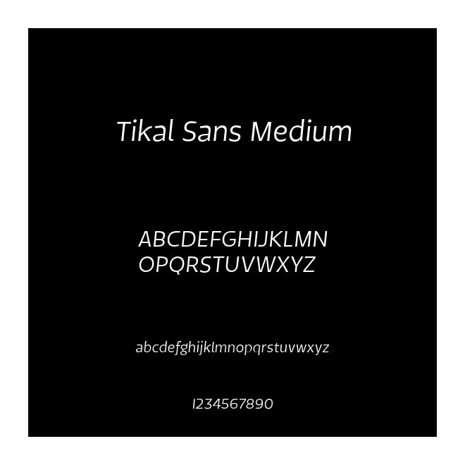 Tikal Sans Medium