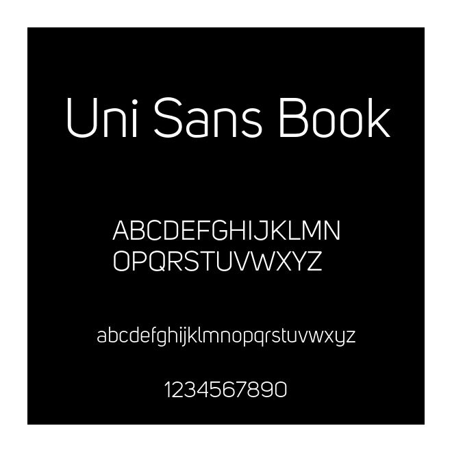 Uni Sans Book