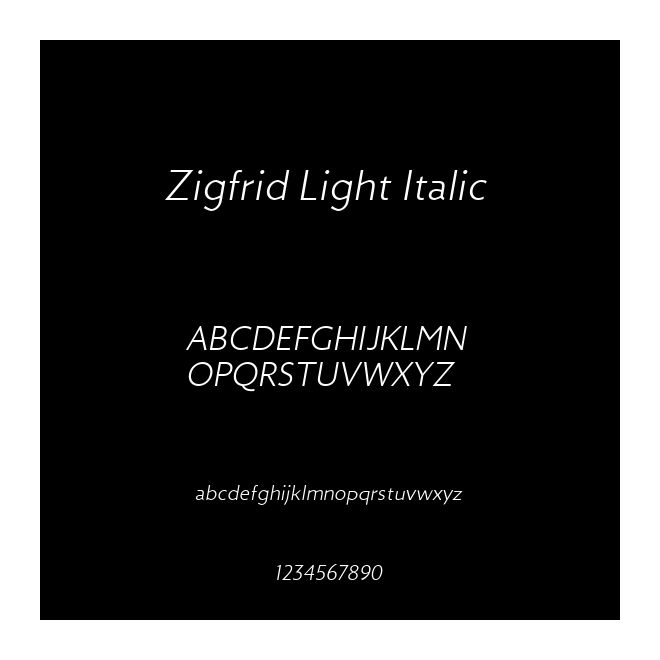 Zigfrid Light Italic