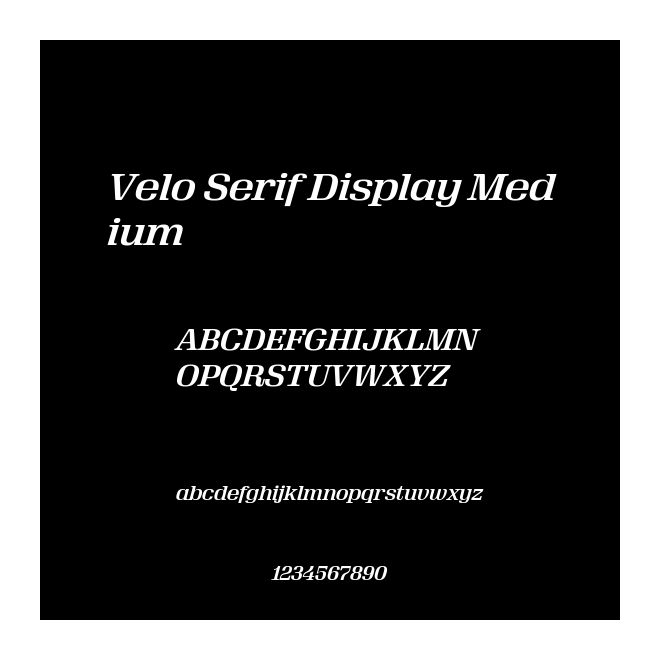 Velo Serif Display Medium