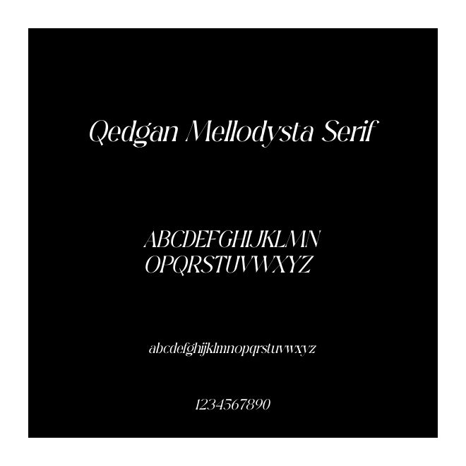 Qedgan Mellodysta Serif