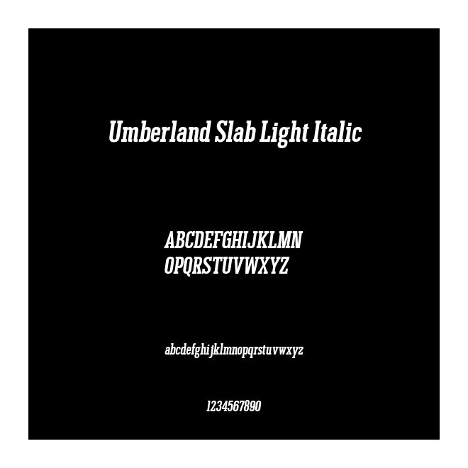 Umberland Slab Light Italic