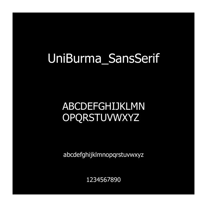UniBurma_SansSerif