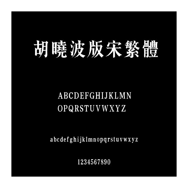 胡曉波版宋繁體