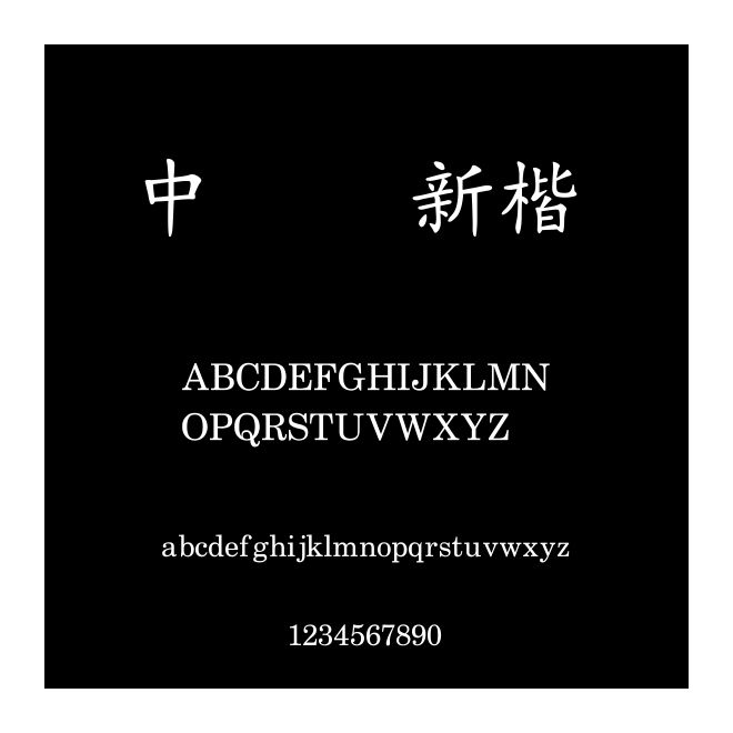 中国龙新楷书