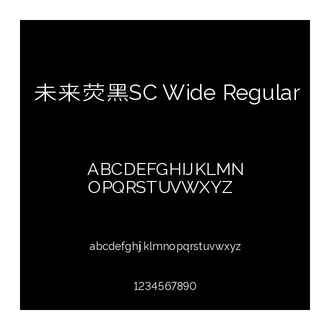 未来荧黑SC Wide Regular