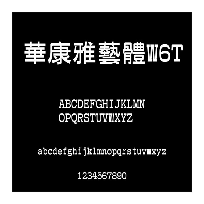 華康雅藝體W6T