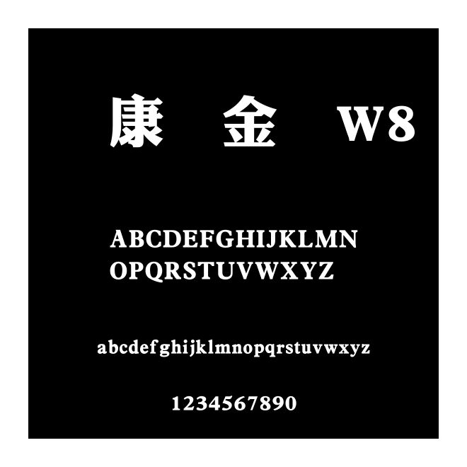 華康儷金黒W8